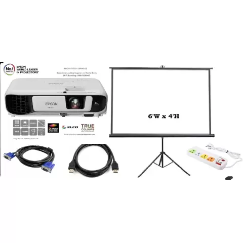 HDMI LCD Projector and  Screen  rent in bengaluru