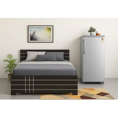 Single Door Fridge And Double bed with mattress rent in bengaluru