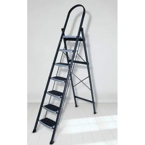 Ladder 7 Step Foldable Steel  rent in bengaluru