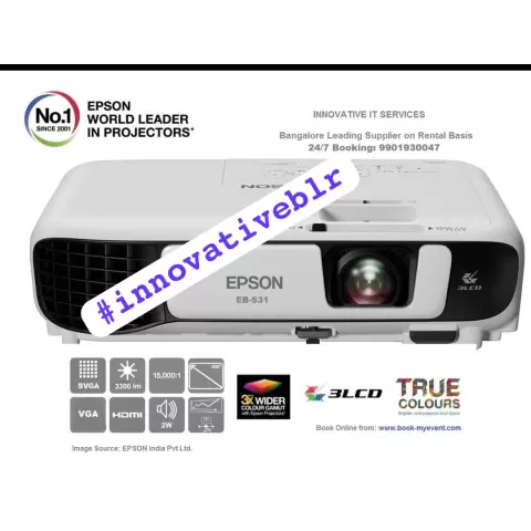 HDMI LCD Projector and  Screen  rent in 