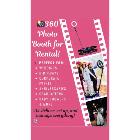 Rotating photo booth 360 rent in 