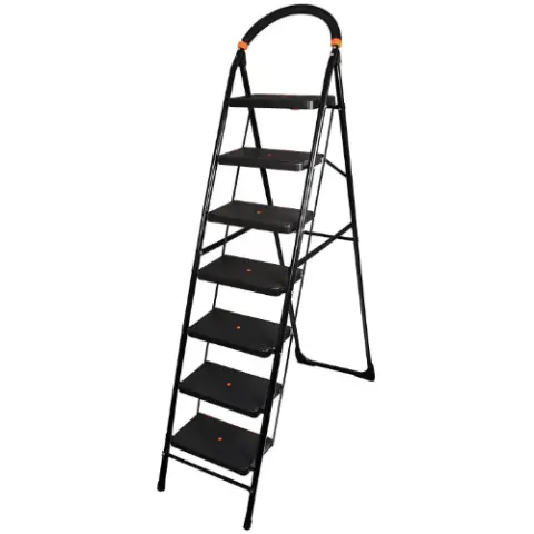 Ladder 7 Step Foldable Steel  rent in 