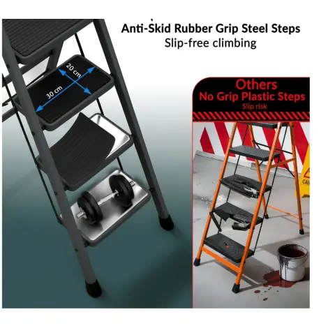Ladder 7 Step Foldable Steel  rent in 