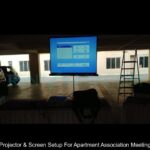 projector and screen rental for apartment association meeting